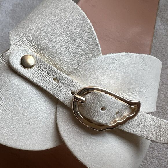 Ancient Greek Sandals Anna Cream Leather Flat Sandal Women EU 41 US 10 Casual - Picture 10 of 16
